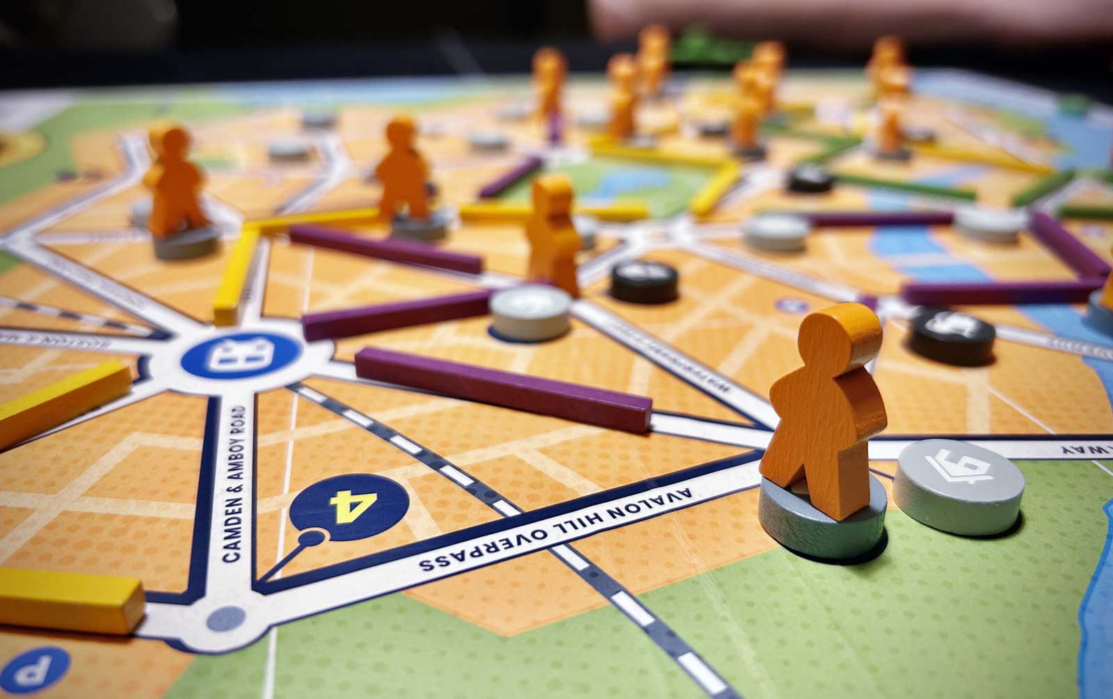 A game of Bus mid-way through