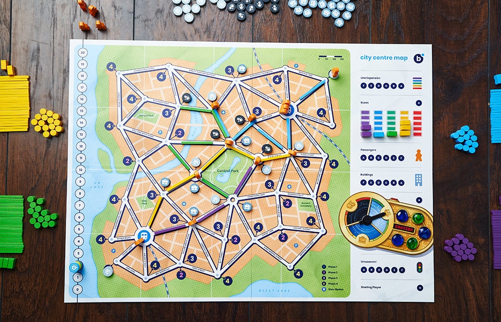 The board set up (image from Capstone Games)